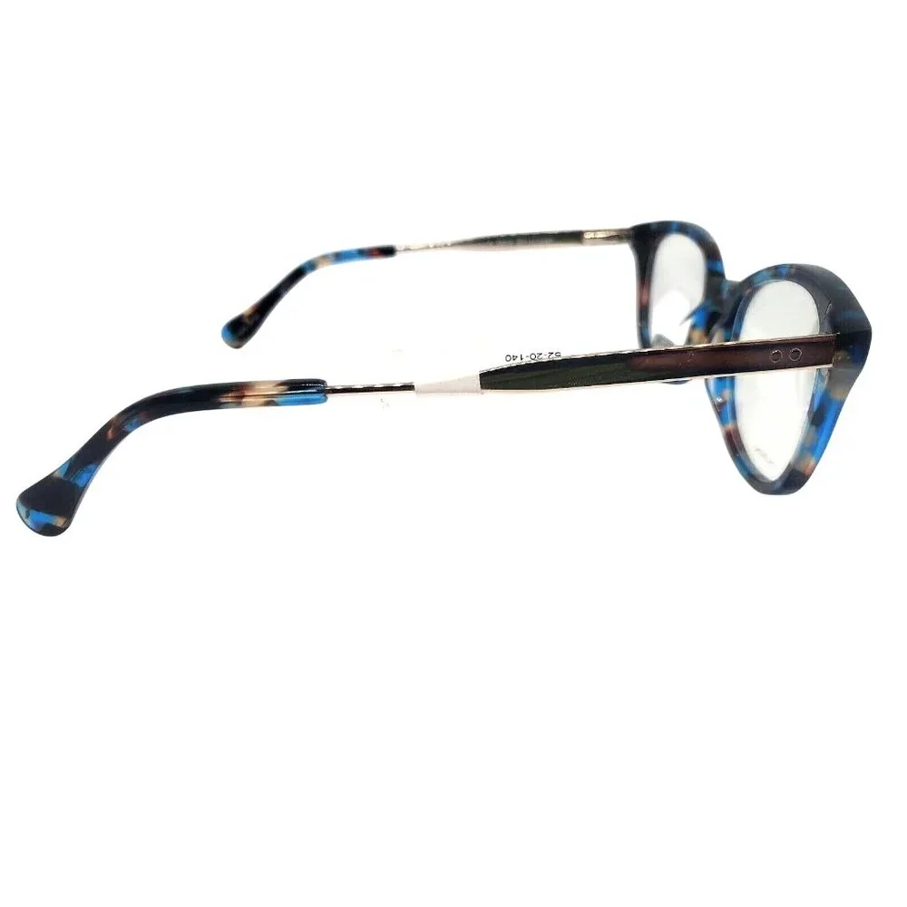 True Religion Blue Tortoise TRUT0161 Eyeglass‎ Frames 52-20-140 Womens